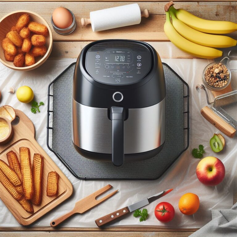 air fryer on wooden surface