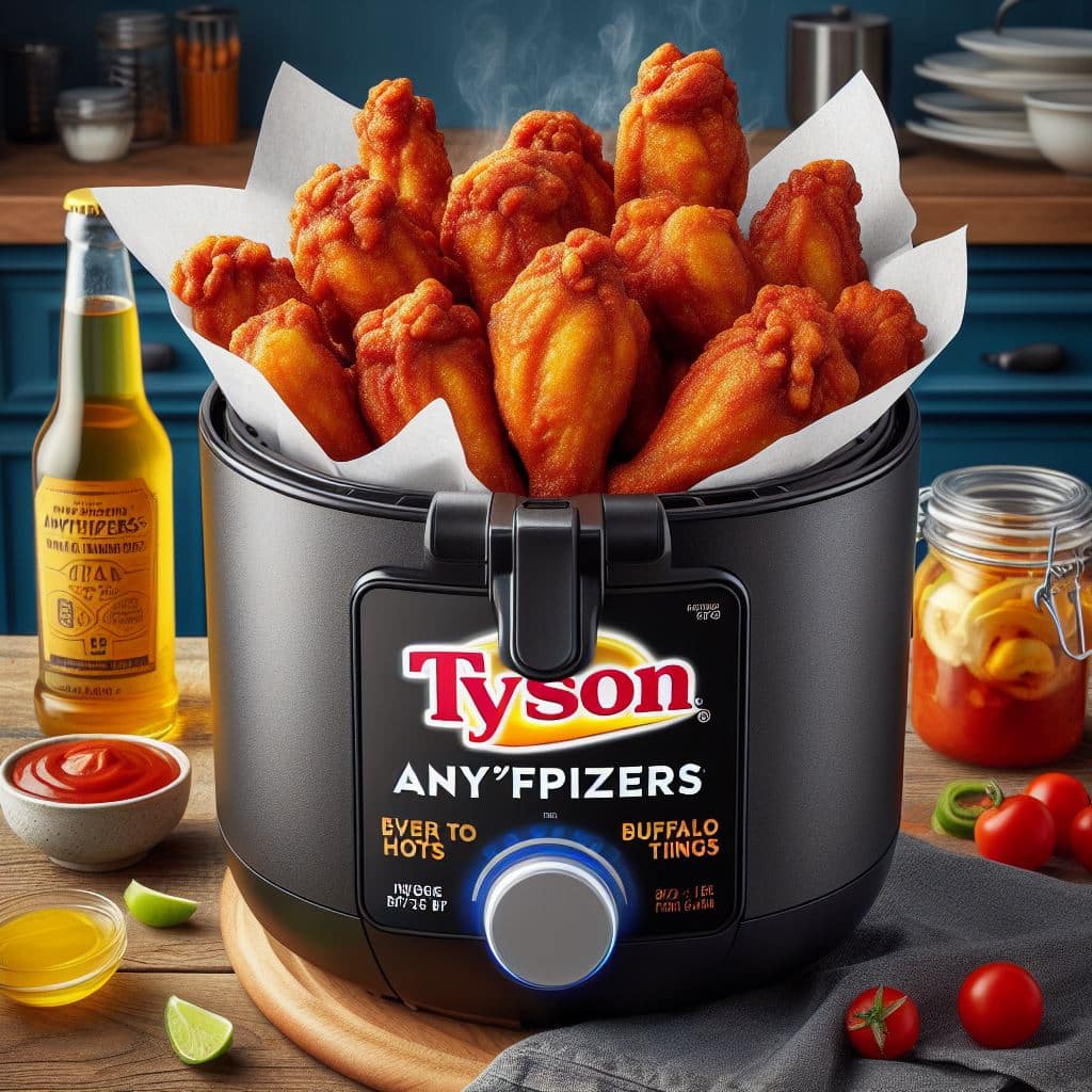 air fry Tyson Any’tizers Buffalo Hot Wings