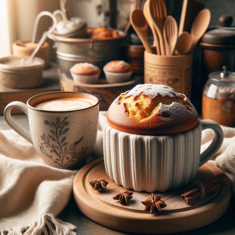 Vanilla Mug Cake in the Air Fryer